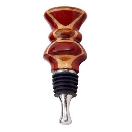 VINOSTRUMENTI VinoStrumenti VSWSM1 Multiwood Flat Top Stainless Steel Wine Bottle Stopper VSWSM1